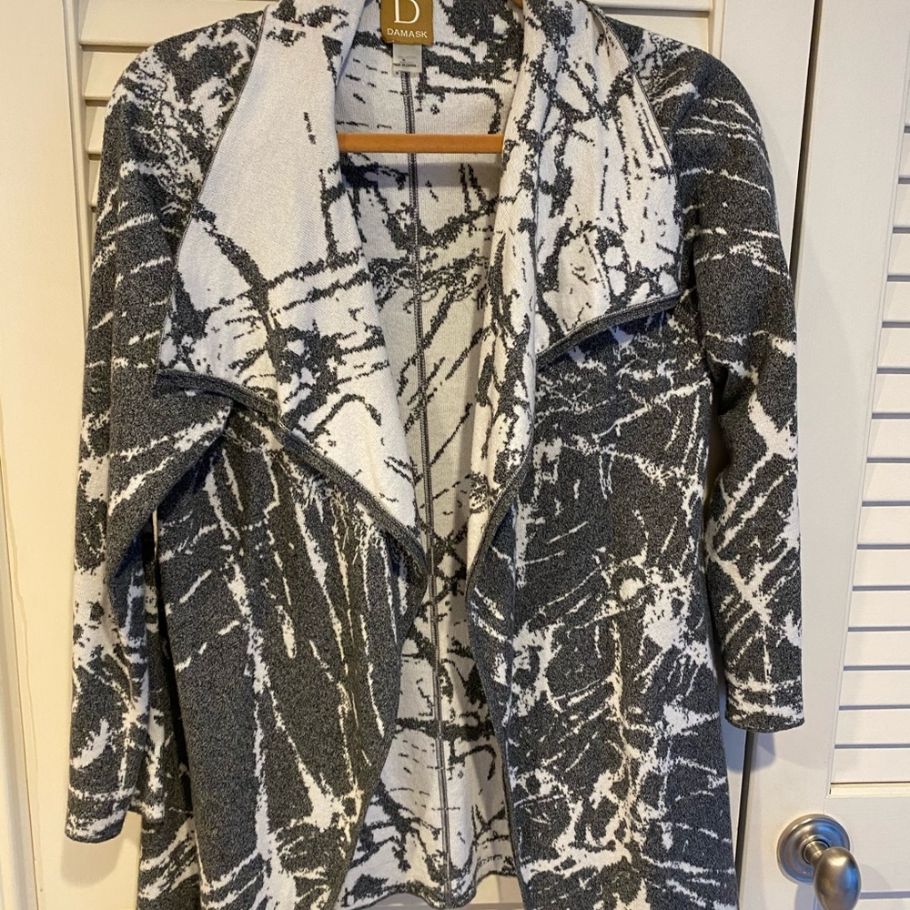 Damask grey and white jacket